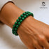 Malachit Armband grün getragen am Handgelenk – Unisex Edelsteinarmband für Damen und Herren